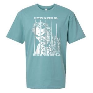 Im Stuck In Horny Jail And Cant Pay My Horny Bail Sueded Cloud Jersey T-Shirt