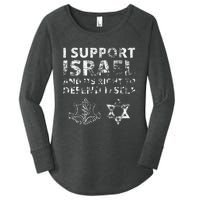 I Support Israel And Its Right To Defend Itself Women's Perfect Tri Tunic Long Sleeve Shirt