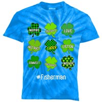 Irish Shamrock Inspire Love Lucky Fisher St Patricks Day Cute Gift Kids Tie-Dye T-Shirt