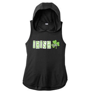 Irish Shamrock Irishish Ladies PosiCharge Tri-Blend Wicking Draft Hoodie Tank