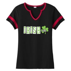 Irish Shamrock Irishish Ladies Halftime Notch Neck Tee