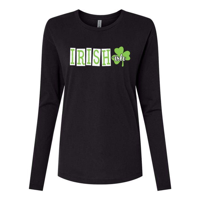 Irish Shamrock Irishish Womens Cotton Relaxed Long Sleeve T-Shirt