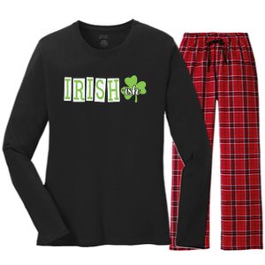 Irish Shamrock Irishish Women's Long Sleeve Flannel Pajama Set 