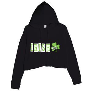 Irish Shamrock Irishish Crop Fleece Hoodie