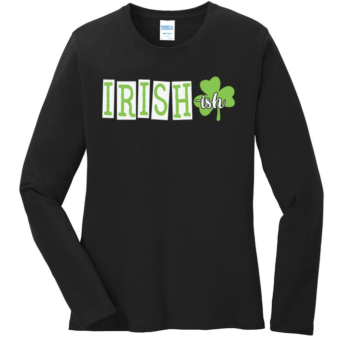 Irish Shamrock Irishish Ladies Long Sleeve Shirt