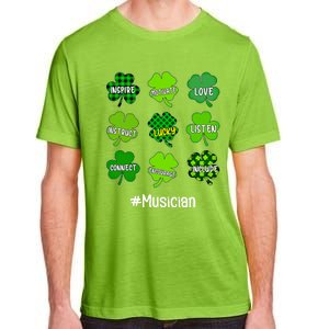 Irish Shamrock Inspire Love Lucky Musician St Patricks Day Gift Adult ChromaSoft Performance T-Shirt