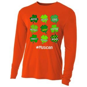 Irish Shamrock Inspire Love Lucky Musician St Patricks Day Gift Cooling Performance Long Sleeve Crew