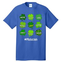 Irish Shamrock Inspire Love Lucky Musician St Patricks Day Gift Tall T-Shirt