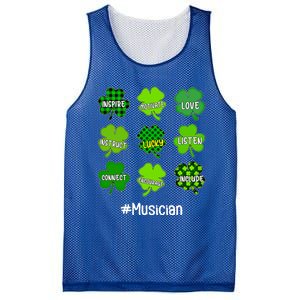 Irish Shamrock Inspire Love Lucky Musician St Patricks Day Gift Mesh Reversible Basketball Jersey Tank