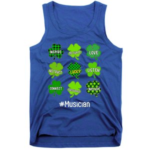 Irish Shamrock Inspire Love Lucky Musician St Patricks Day Gift Tank Top