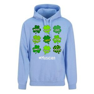 Irish Shamrock Inspire Love Lucky Musician St Patricks Day Gift Unisex Surf Hoodie