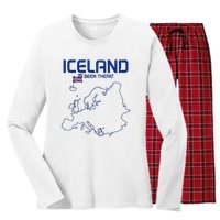 Iceland Souvenir Women's Long Sleeve Flannel Pajama Set 