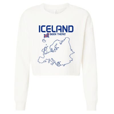 Iceland Souvenir Cropped Pullover Crew