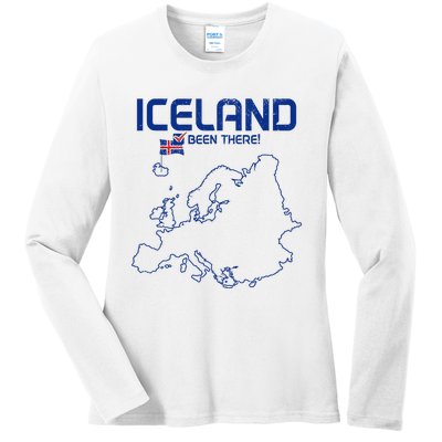 Iceland Souvenir Ladies Long Sleeve Shirt