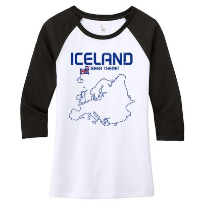 Iceland Souvenir Women's Tri-Blend 3/4-Sleeve Raglan Shirt