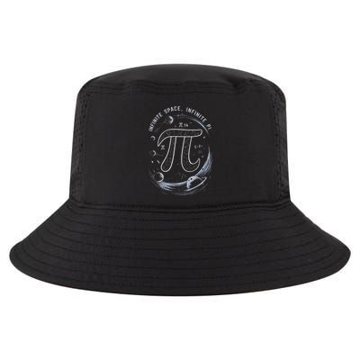 Infinite Space Infinite Pi 3.14 Funny Pi Day Spiral Pi Math .Png Cool Comfort Performance Bucket Hat