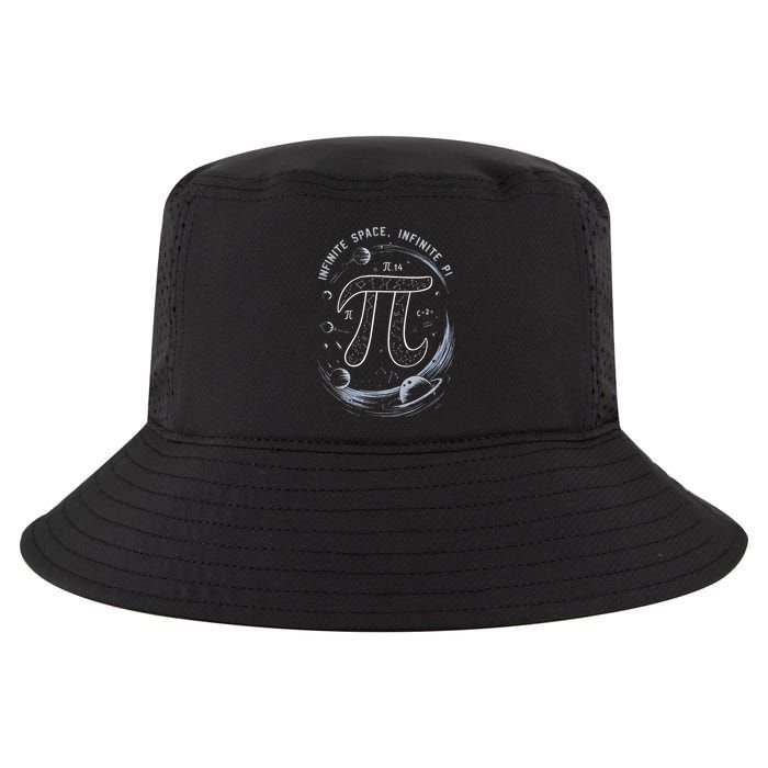 Infinite Space Infinite Pi 3.14 Funny Pi Day Spiral Pi Math .Png Cool Comfort Performance Bucket Hat