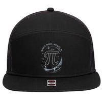 Infinite Space Infinite Pi 3.14 Funny Pi Day Spiral Pi Math .Png 7 Panel Mesh Trucker Snapback Hat
