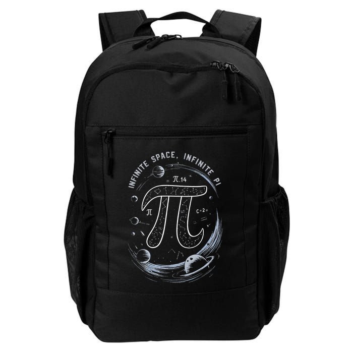 Infinite Space Infinite Pi 3.14 Funny Pi Day Spiral Pi Math .Png Daily Commute Backpack