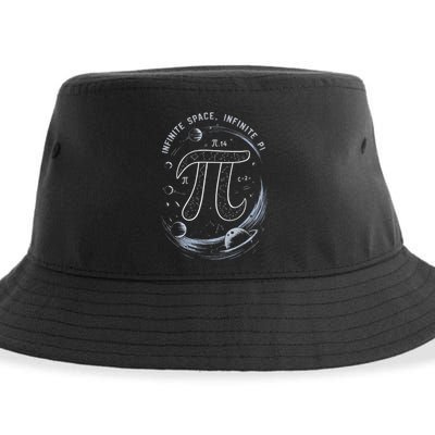 Infinite Space Infinite Pi 3.14 Funny Pi Day Spiral Pi Math .Png Sustainable Bucket Hat