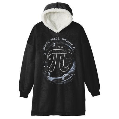 Infinite Space Infinite Pi 3.14 Funny Pi Day Spiral Pi Math .Png Hooded Wearable Blanket
