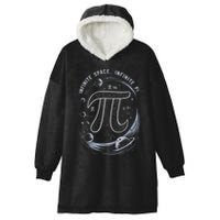 Infinite Space Infinite Pi 3.14 Funny Pi Day Spiral Pi Math .Png Hooded Wearable Blanket