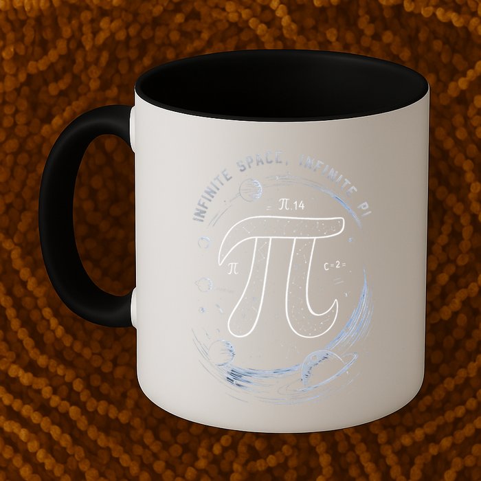 Infinite Space Infinite Pi 3.14 Funny Pi Day Spiral Pi Math .Png Coffee Mug