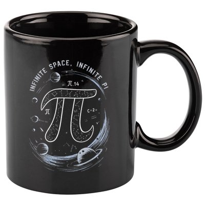 Infinite Space Infinite Pi 3.14 Funny Pi Day Spiral Pi Math .Png 11oz C Handle Ceramic Mug