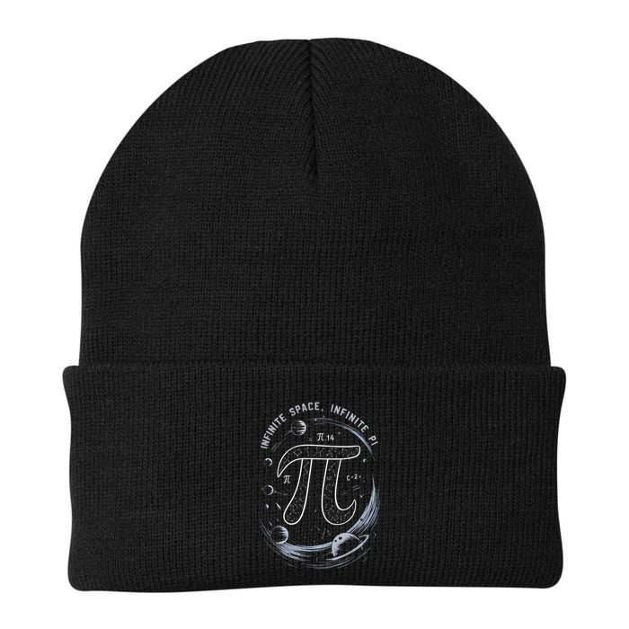 Infinite Space Infinite Pi 3.14 Funny Pi Day Spiral Pi Math .Png Beanie