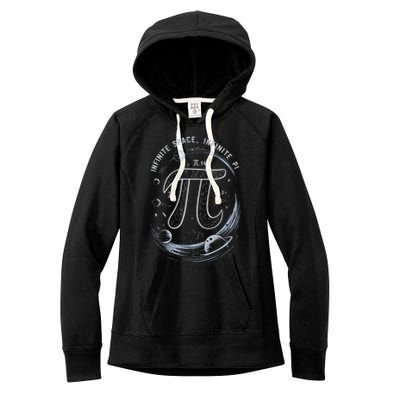 Infinite Space Infinite Pi 3.14 Funny Pi Day Spiral Pi Math .Png Women's Fleece Hoodie