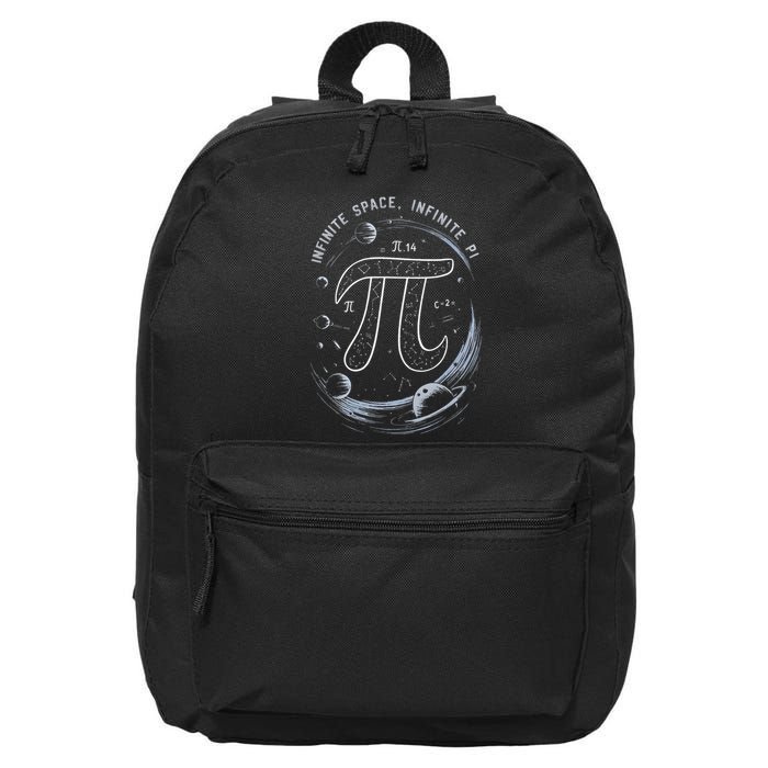 Infinite Space Infinite Pi 3.14 Funny Pi Day Spiral Pi Math .Png 16 in Basic Backpack