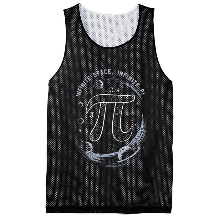 Infinite Space Infinite Pi 3.14 Funny Pi Day Spiral Pi Math .Png Mesh Reversible Basketball Jersey Tank