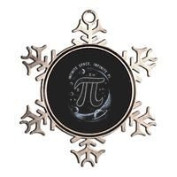 Infinite Space Infinite Pi 3.14 Funny Pi Day Spiral Pi Math .Png Metallic Star Ornament