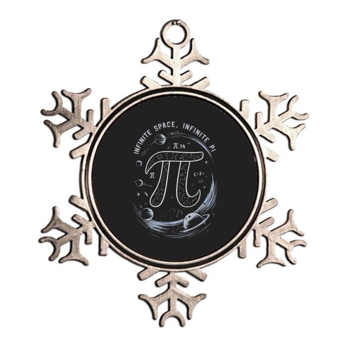 Infinite Space Infinite Pi 3.14 Funny Pi Day Spiral Pi Math .Png Metallic Star Ornament