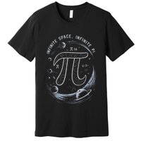 Infinite Space Infinite Pi 3.14 Funny Pi Day Spiral Pi Math .Png Premium T-Shirt