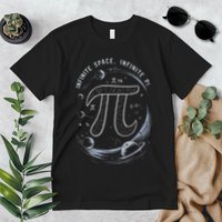 Infinite Space Infinite Pi 3.14 Funny Pi Day Spiral Pi Math .Png Premium T-Shirt