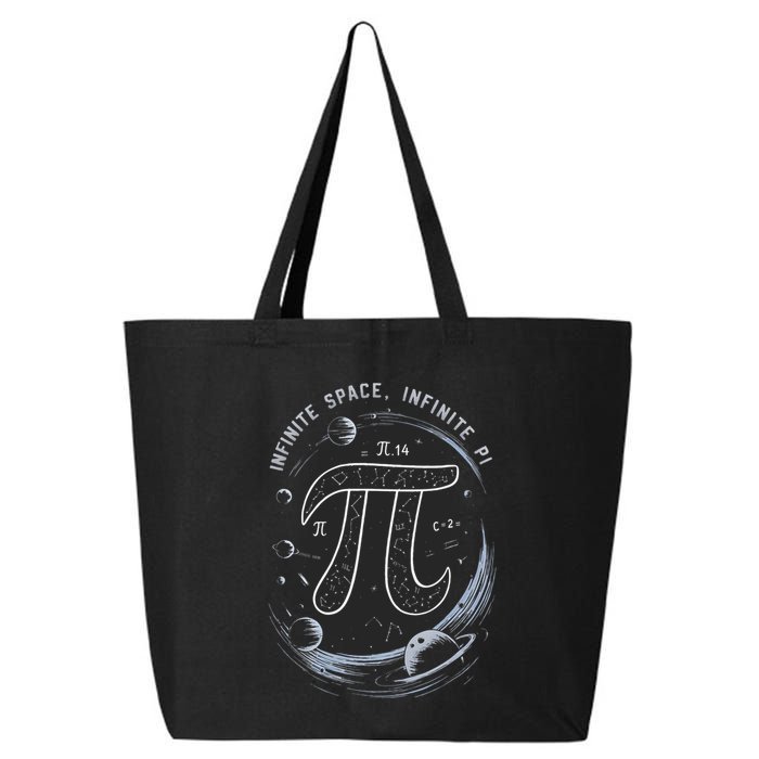 Infinite Space Infinite Pi 3.14 Funny Pi Day Spiral Pi Math .Png 25L Jumbo Tote