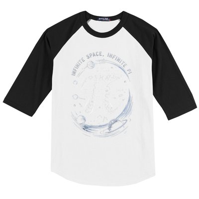 Infinite Space Infinite Pi 3.14 Funny Pi Day Spiral Pi Math .Png Baseball Sleeve Shirt