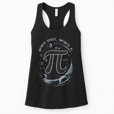 Infinite Space Infinite Pi 3.14 Funny Pi Day Spiral Pi Math .Png Womens Tank Top