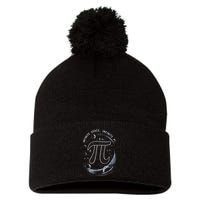 Infinite Space Infinite Pi 3.14 Funny Pi Day Spiral Pi Math .Png Pom Pom 12in Knit Beanie