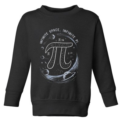 Infinite Space Infinite Pi 3.14 Funny Pi Day Spiral Pi Math .Png Toddler Sweatshirt