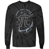 Infinite Space Infinite Pi 3.14 Funny Pi Day Spiral Pi Math .Png Tie-Dye Long Sleeve Shirt
