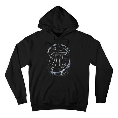 Infinite Space Infinite Pi 3.14 Funny Pi Day Spiral Pi Math .Png Tall Hoodie