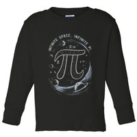 Infinite Space Infinite Pi 3.14 Funny Pi Day Spiral Pi Math .Png Toddler Long Sleeve Shirt