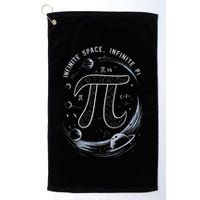 Infinite Space Infinite Pi 3.14 Funny Pi Day Spiral Pi Math .Png Golf Towel