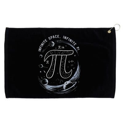 Infinite Space Infinite Pi 3.14 Funny Pi Day Spiral Pi Math .Png Grommeted Golf Towel