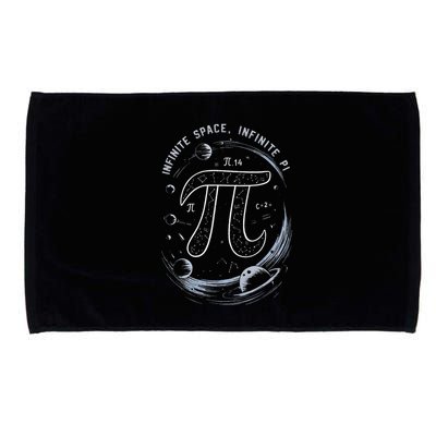 Infinite Space Infinite Pi 3.14 Funny Pi Day Spiral Pi Math .Png Microfiber Hand Towel