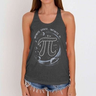 Infinite Space Infinite Pi 3.14 Funny Pi Day Spiral Pi Math .Png Women's Knotted Racerback Tank