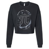Infinite Space Infinite Pi 3.14 Funny Pi Day Spiral Pi Math .Png Cropped Pullover Crew