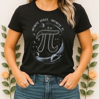 Infinite Space Infinite Pi 3.14 Funny Pi Day Spiral Pi Math .Png Womens T-Shirt